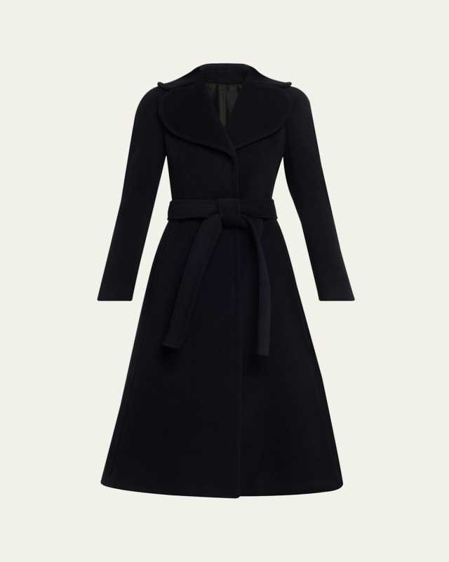 Cinched Wool Coat